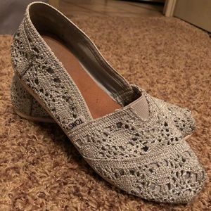 Silver Knit Toms